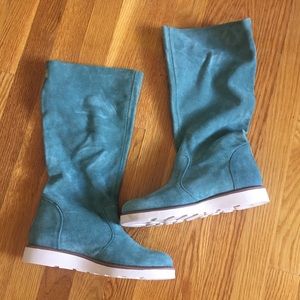 ILSE Jacobsen Hornbaek Turquoise Suede  Boot